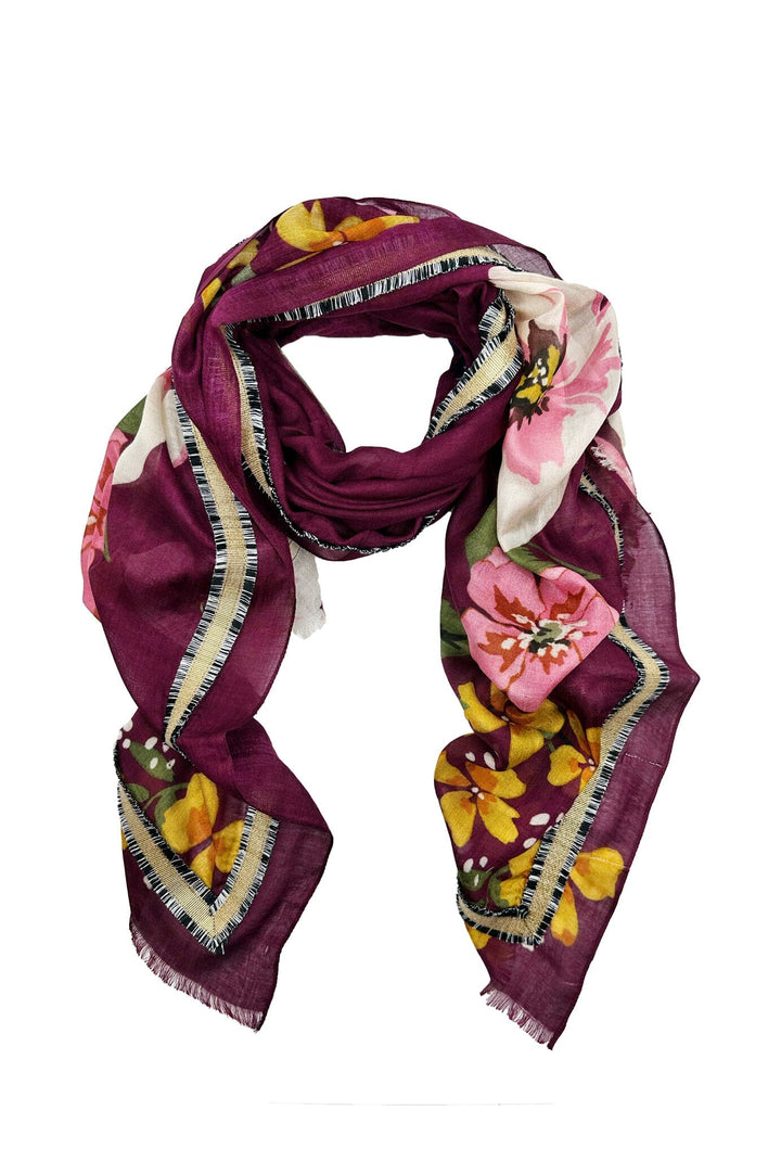 Giana Modal Scarf Burgundy Scarves