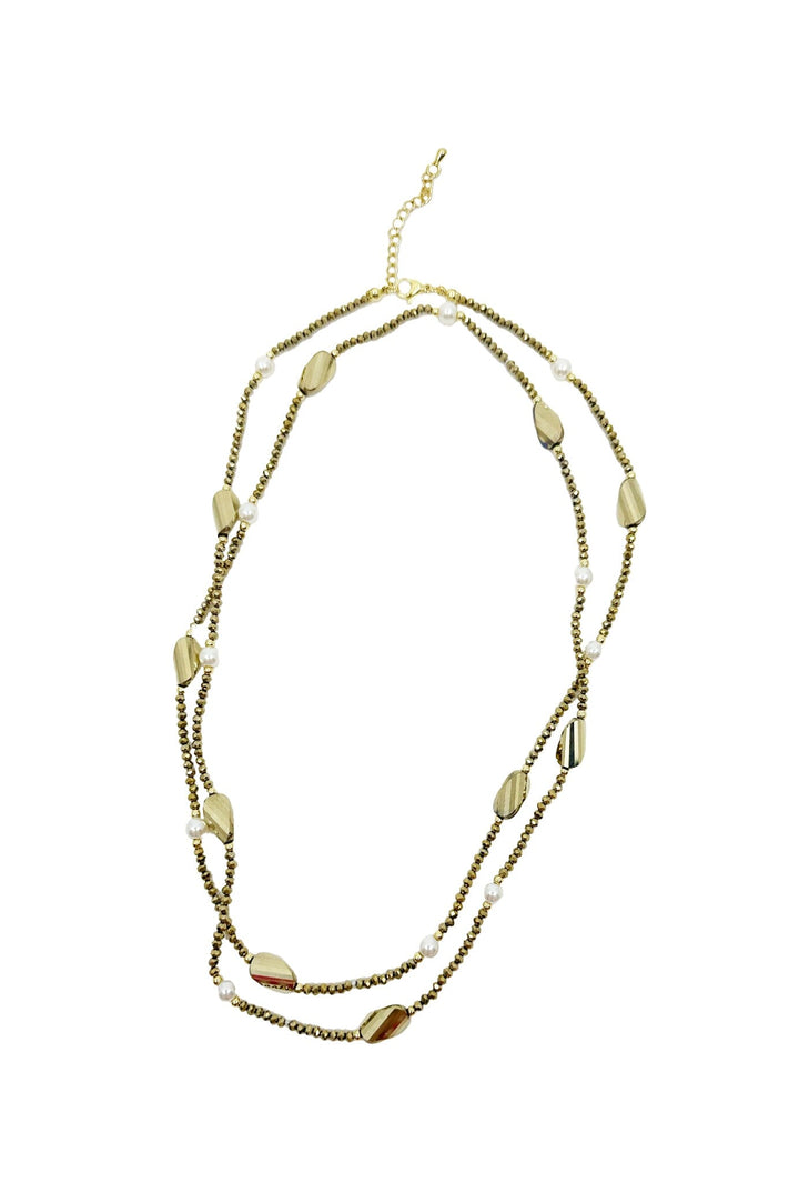 Hebe Necklace Dark Gold Necklace