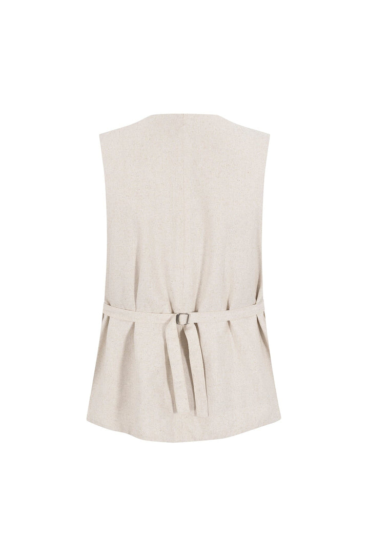 Jocelyn Vest Oatmeal Knitwear