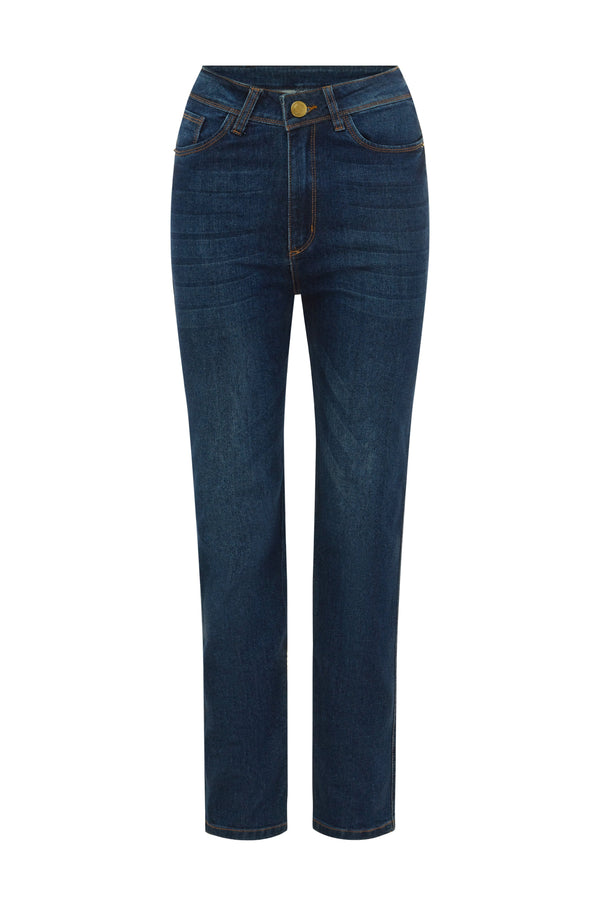 Katya Jeans Denim Blue High Rise Denim Pants