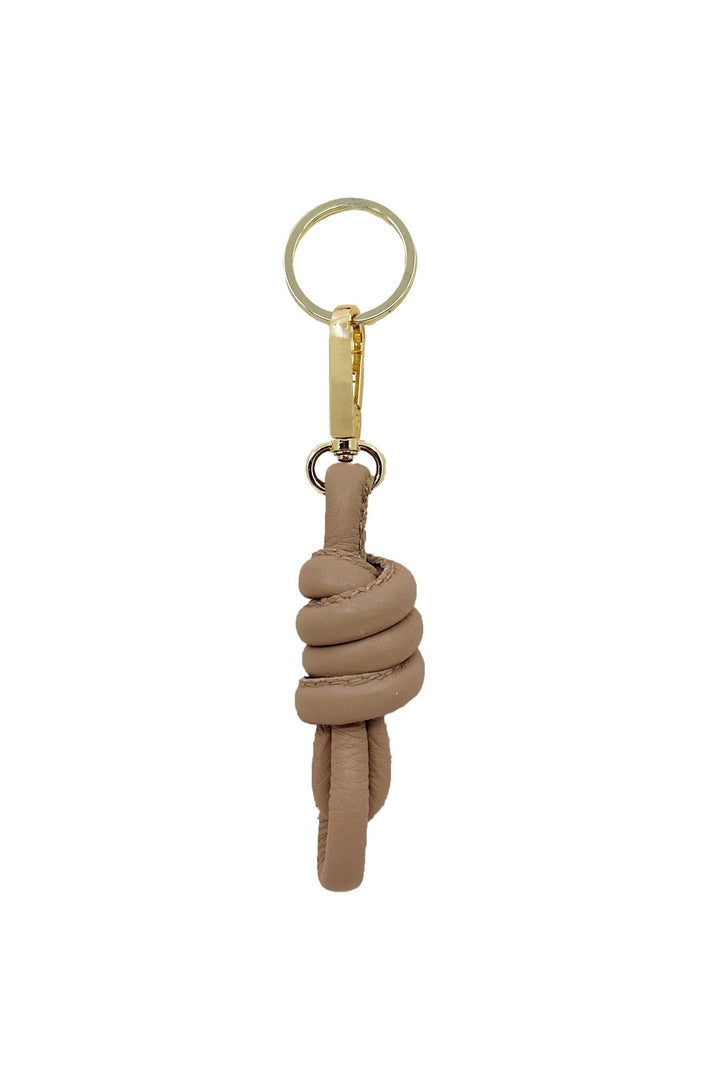 Knot Keyring Soft Leather Nude Accessories