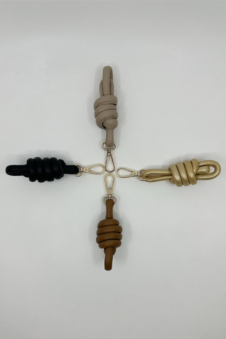 Knot Keyring Soft Leather Tan Accessories