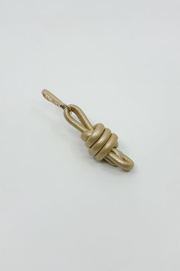 Knot Keyring Soft Leather Gold Accessories