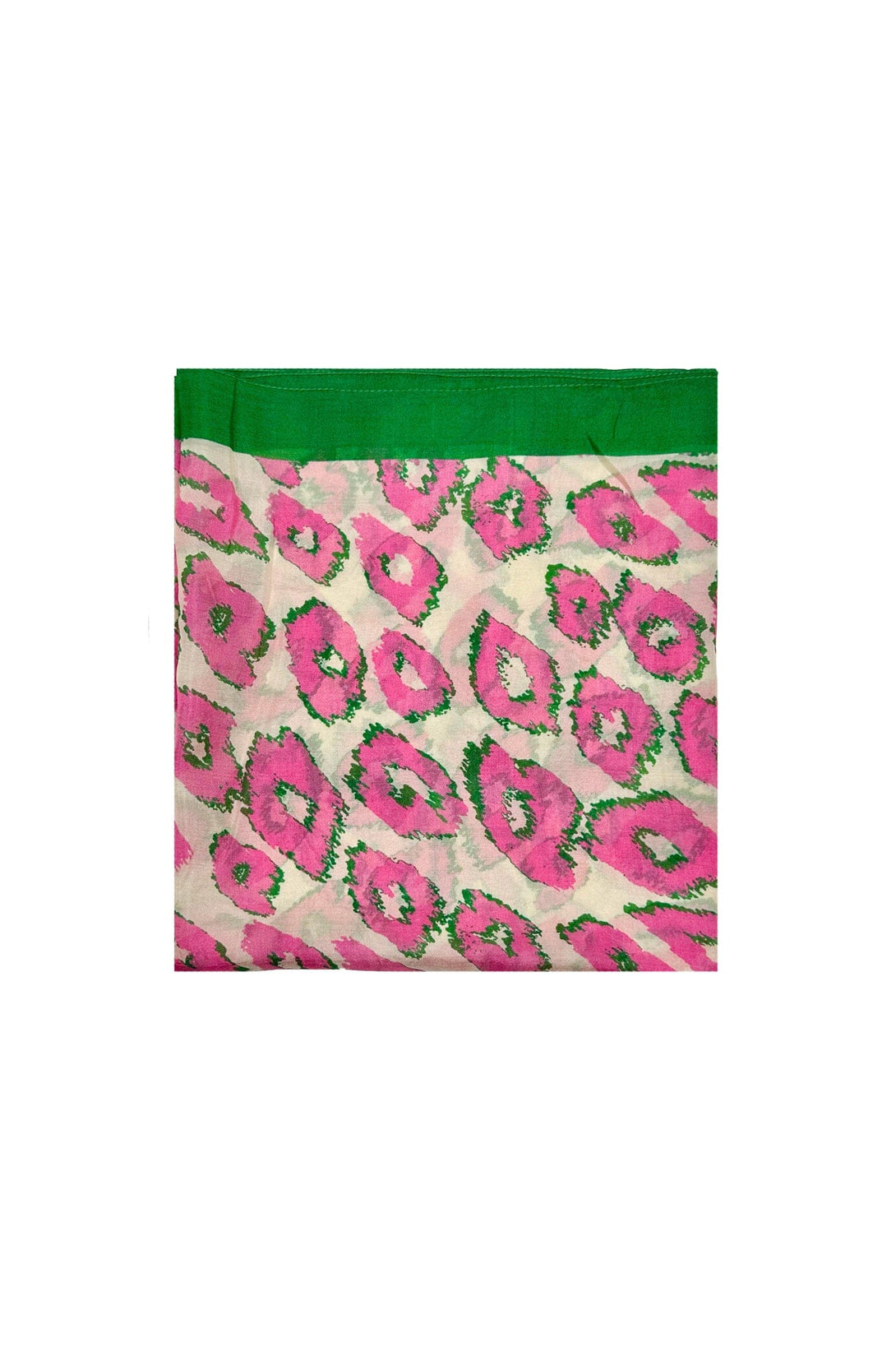 Lionnia Pink and Emerald Silk Scarf Scarves