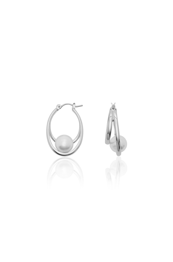 Londyn Earrings Silver Hoop Earrings