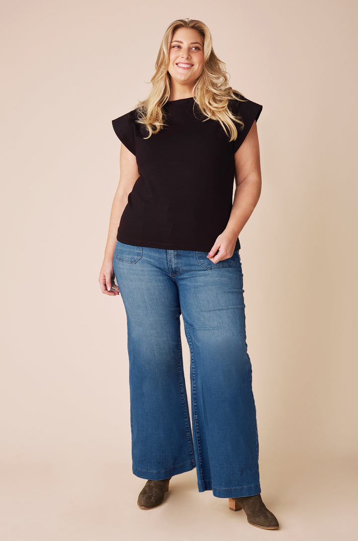 Maddy Wide Leg Denim Jeans Denim Pants