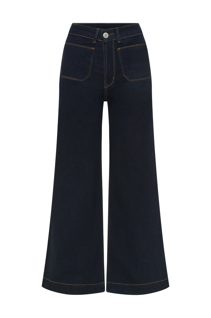 Maddy Wide Leg Dark Denim Jeans Denim Pants