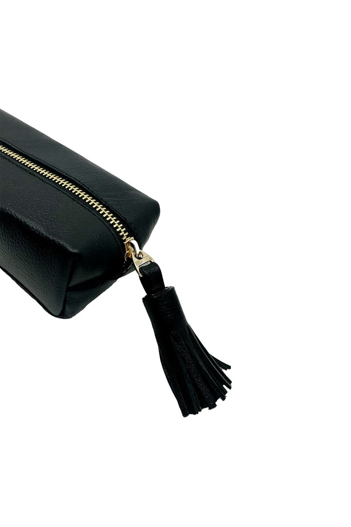 Make up Bag Black Soft Leather Leather