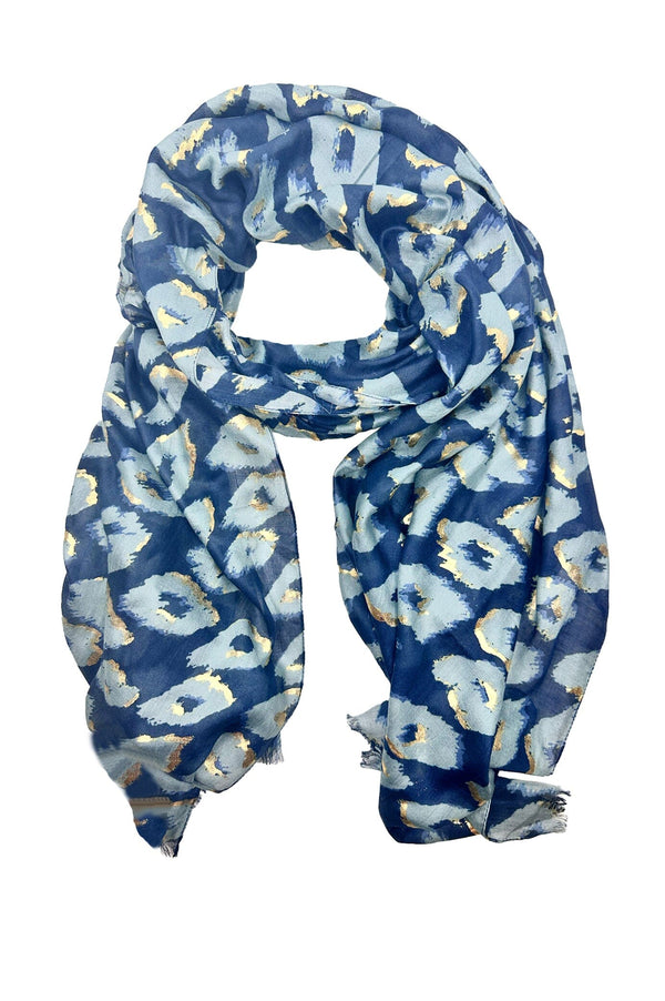 Makena Modal Scarf Navy with Gold Scarves