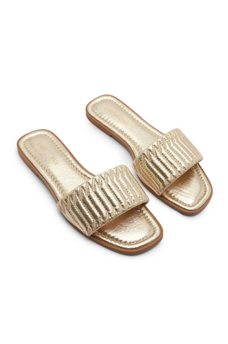 Marcelina Metallic Slides Gold- Pre Order Shoes