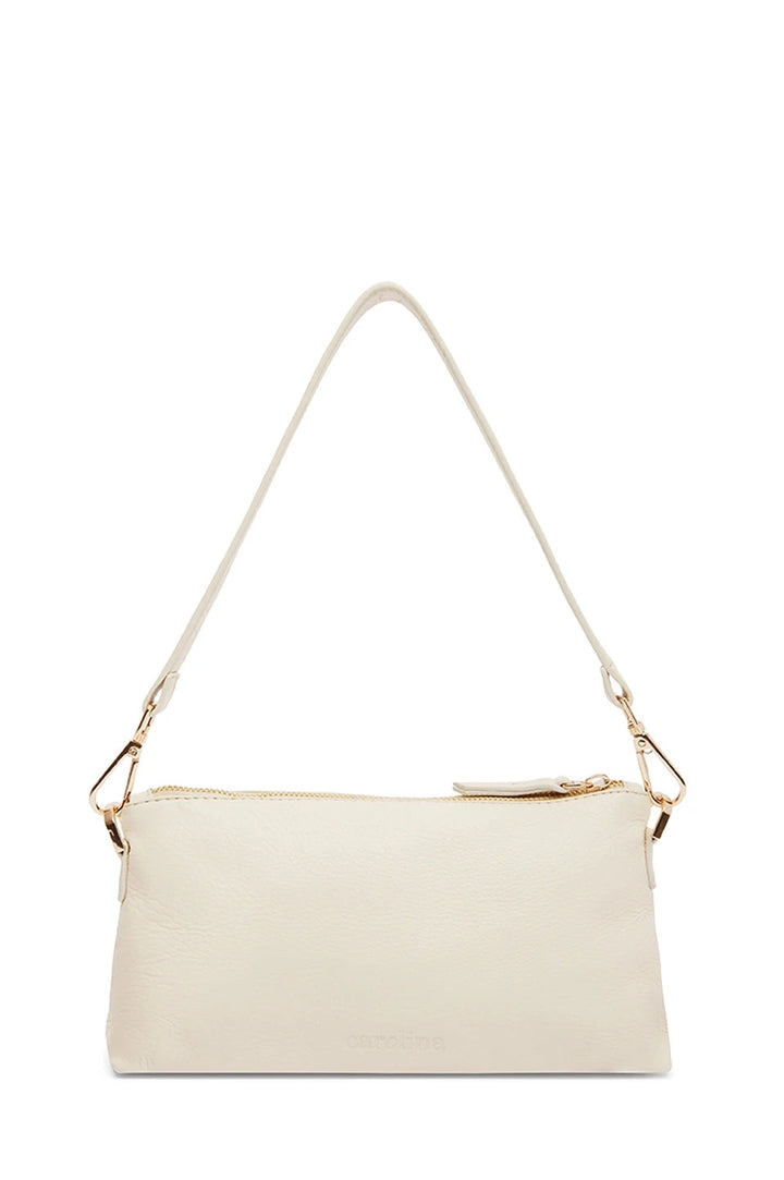 Marisol Leather Shoulder Bag Ivory Leather