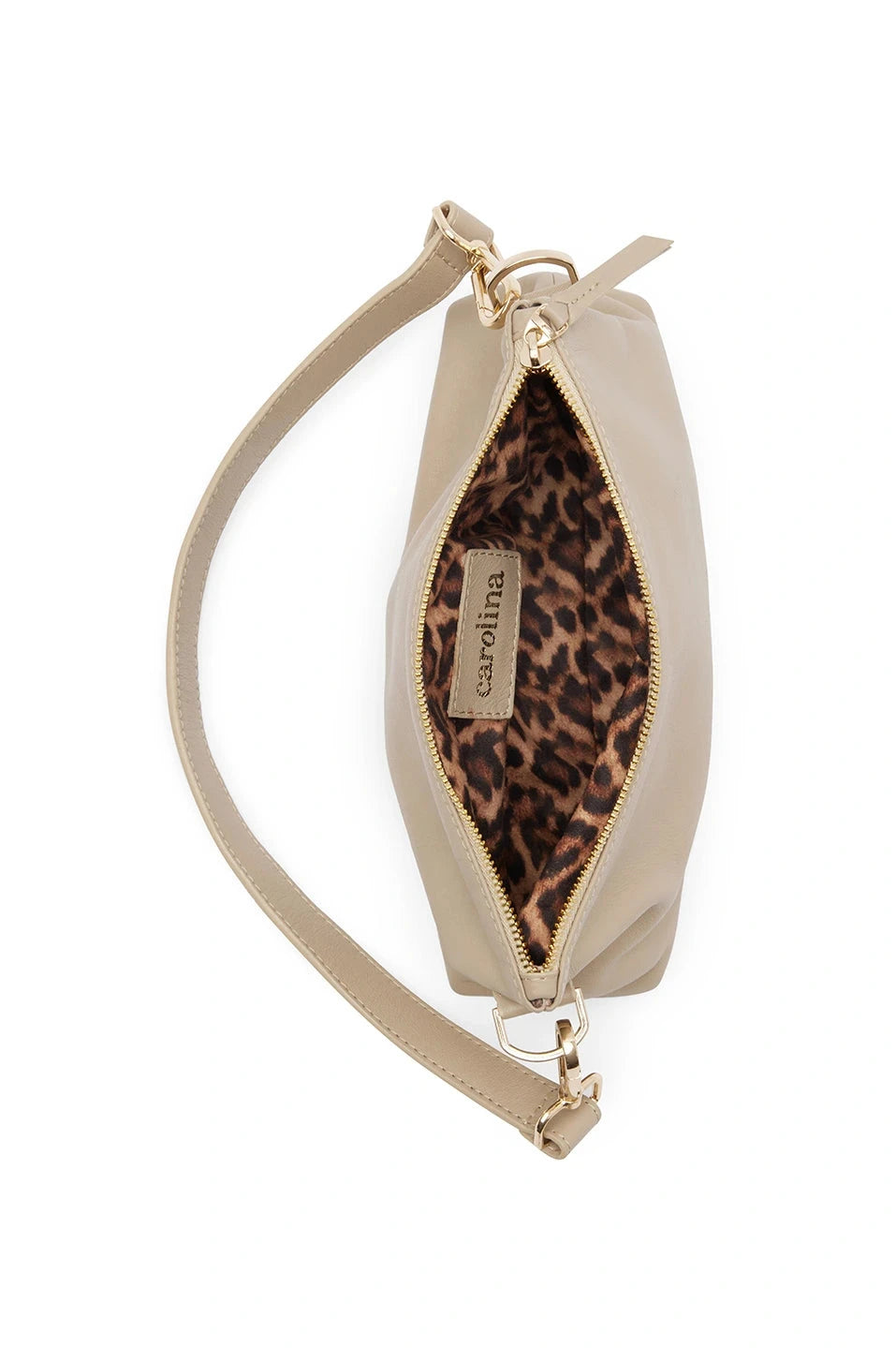 Marisol Leather Shoulder Bag Nude Leather