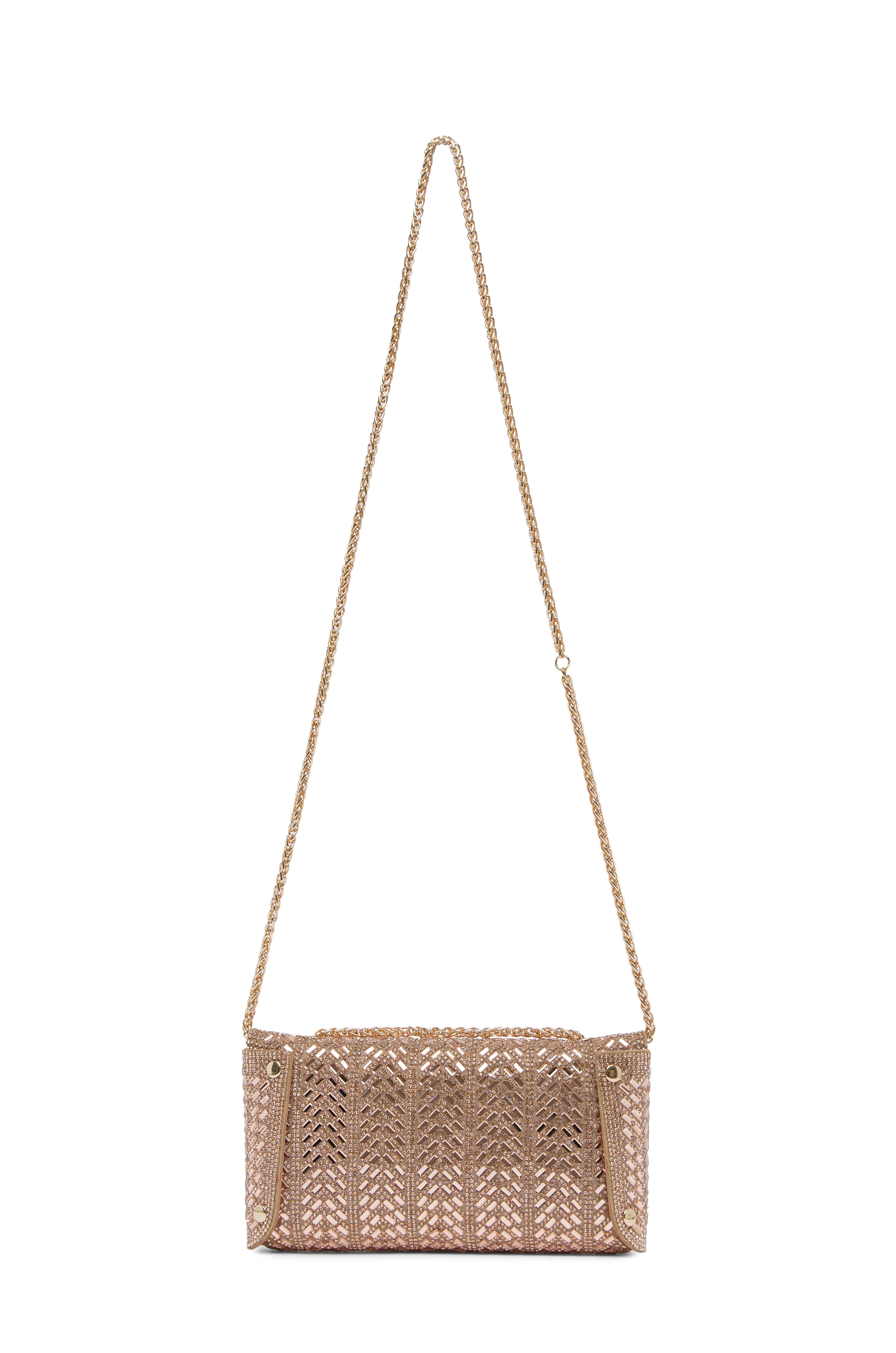 Mimi Sequinned Clutch Bag Rose Gold Seasonal Handbag