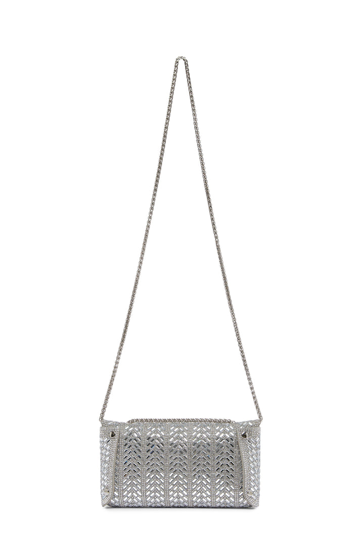 Mimi Sequinned Clutch Bag Silver Seasonal Handbag