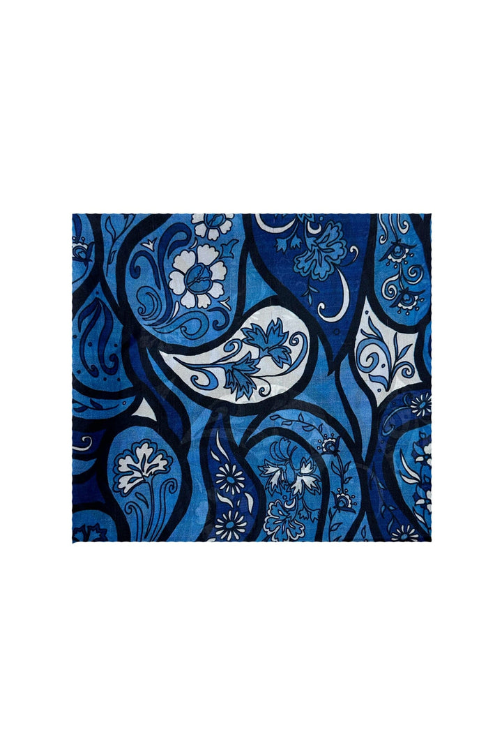 Mira Silk Scarf Cobalt Scarves