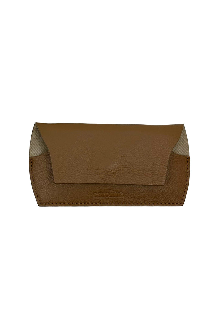 Misha Sunglass Case Tan Leather