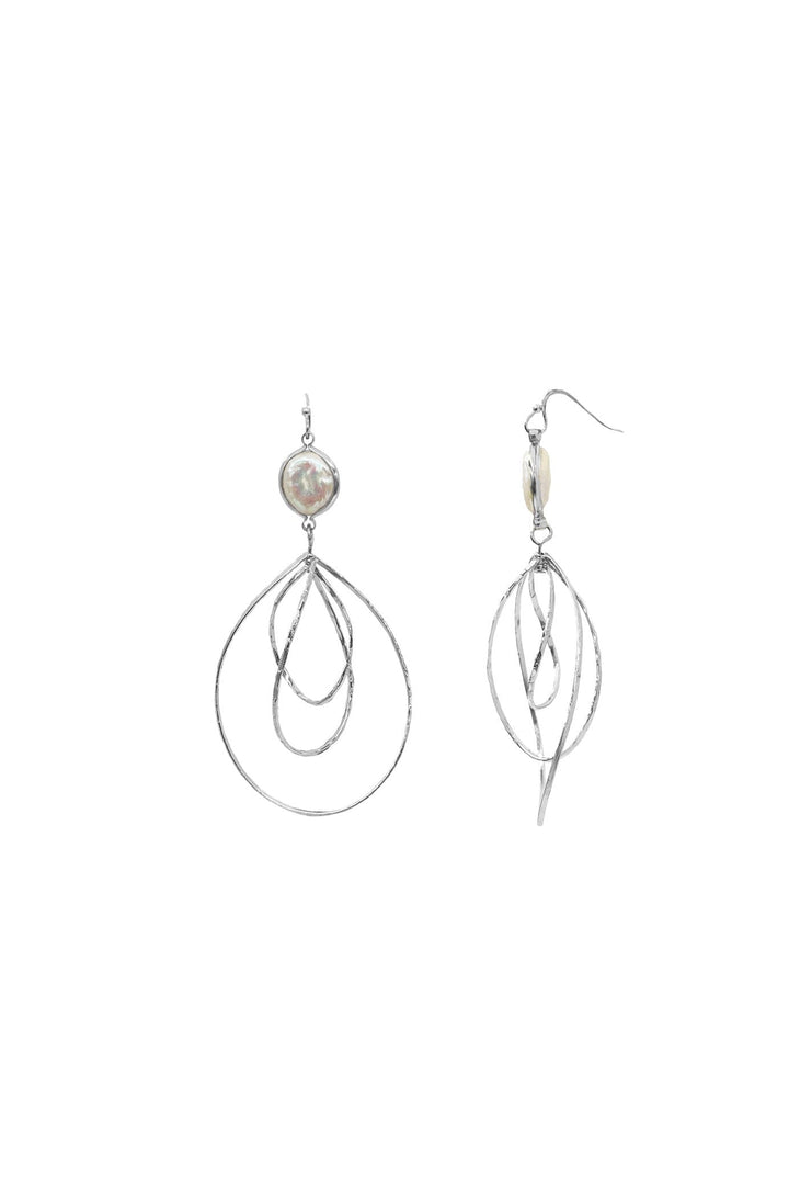 Novie Pearl Earrings Silver Earrings