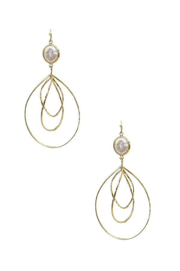 Novie Pearl Earrings Gold Earrings