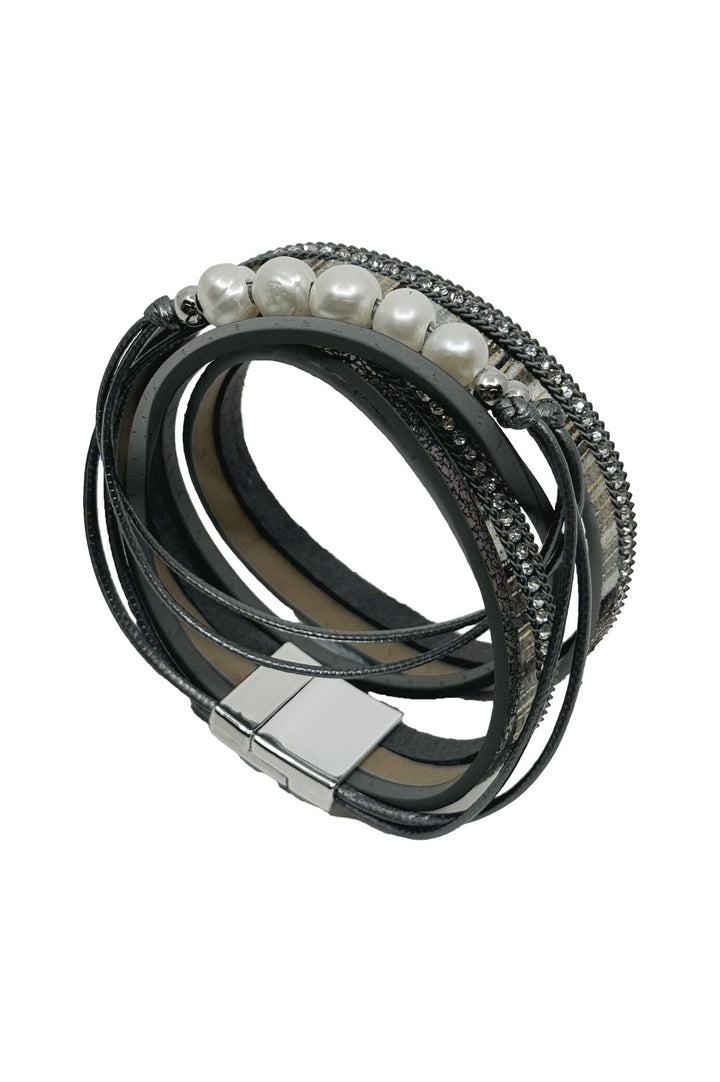 Olympia Wrap Bracelet Charcoal Bracelet