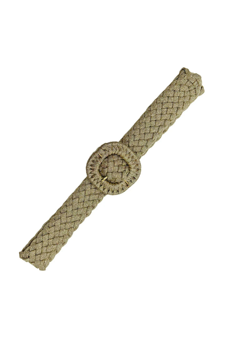 Ornela Plaited Belt Light Gold Metallic Belts