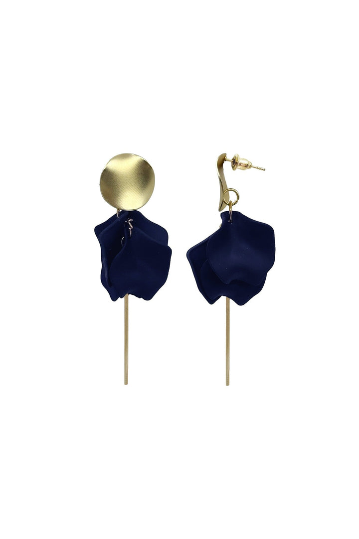 Pansy Navy Earrings Earrings