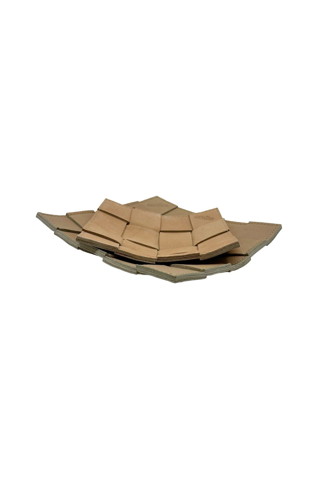 Plaited Leather Trays Pack of 2 Leather