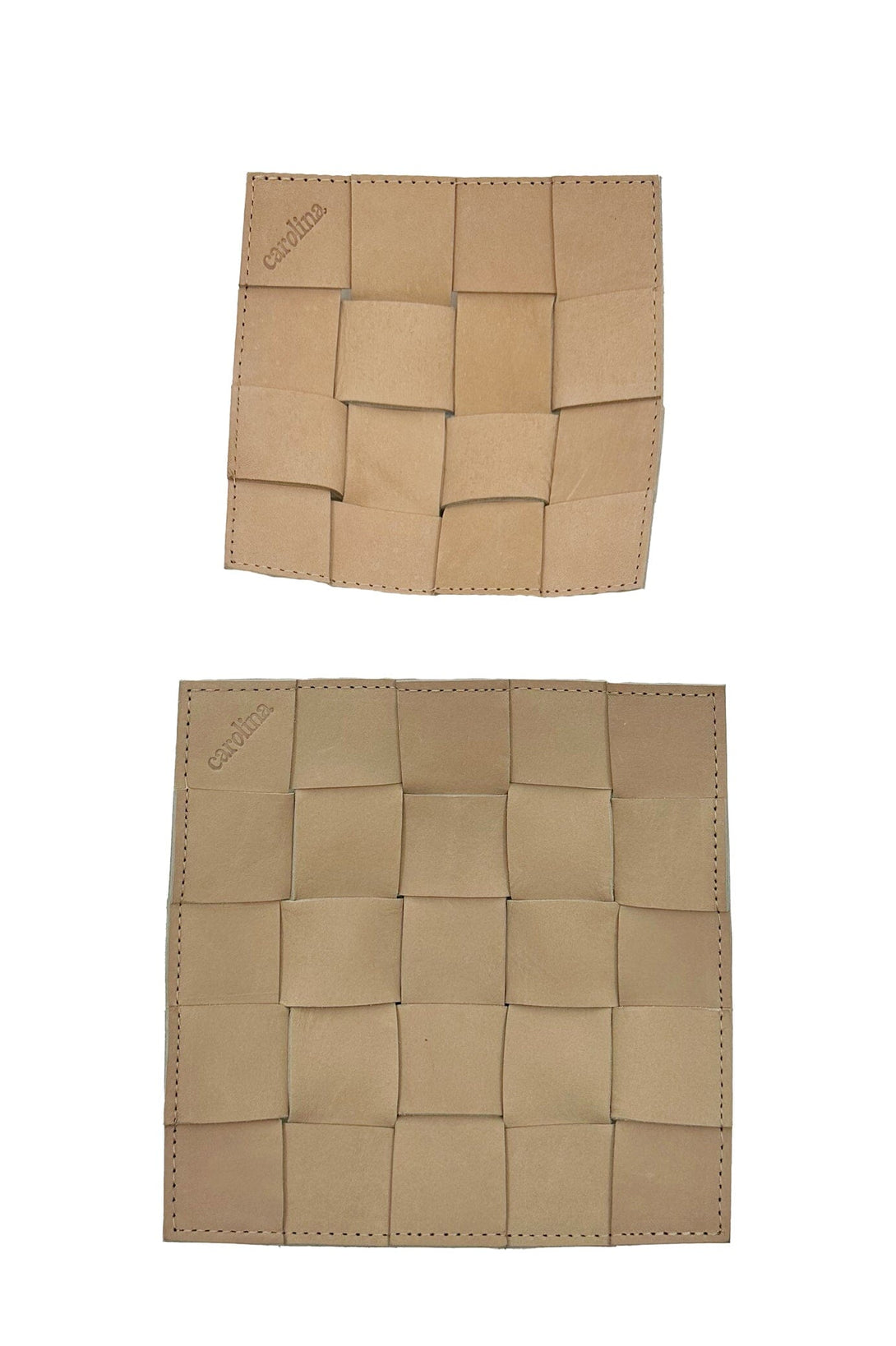 Plaited Leather Trays Pack of 2 Leather
