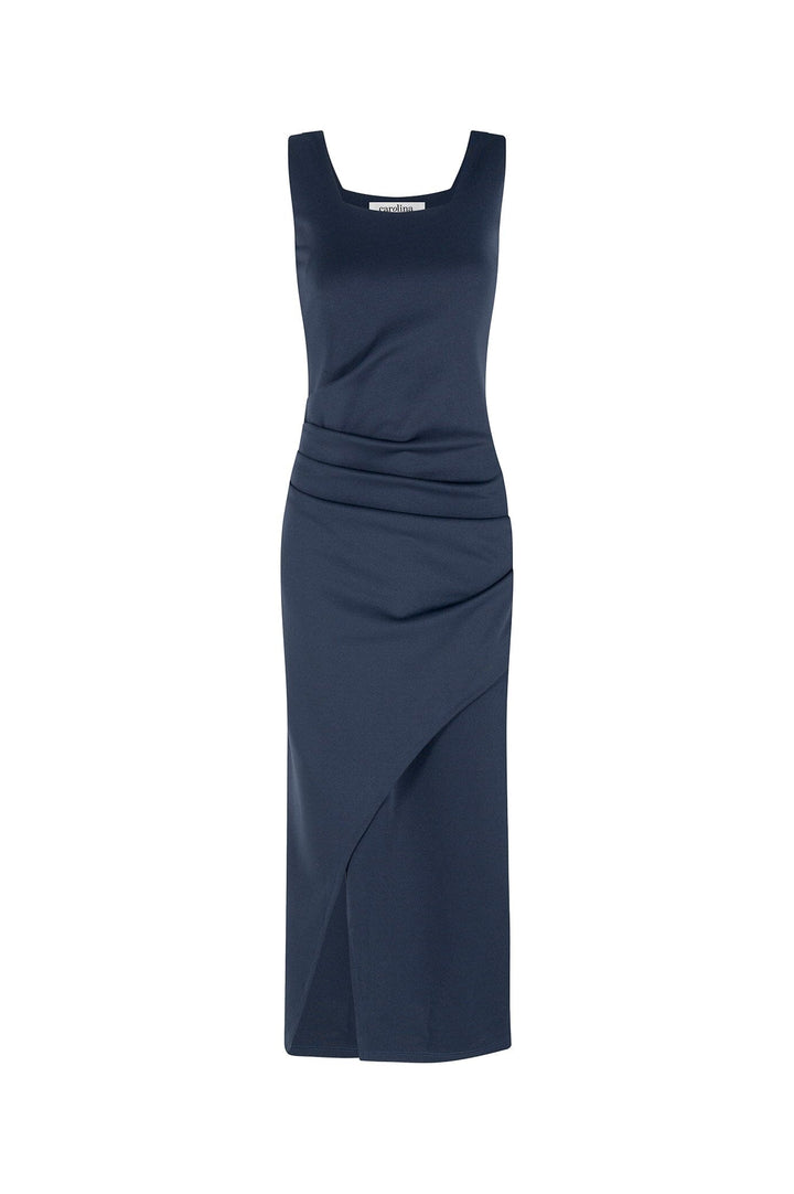 Portofino Sleeveless Midi Dress Navy Dress