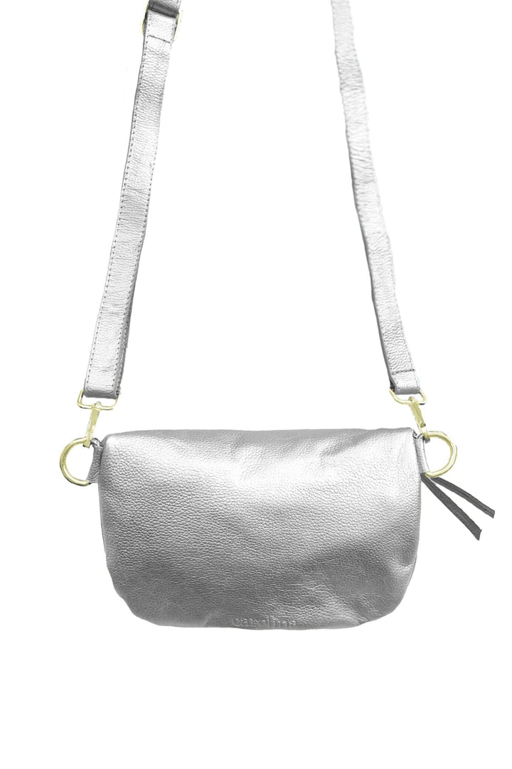 Ramona Small Leather Handbag Silver Leather