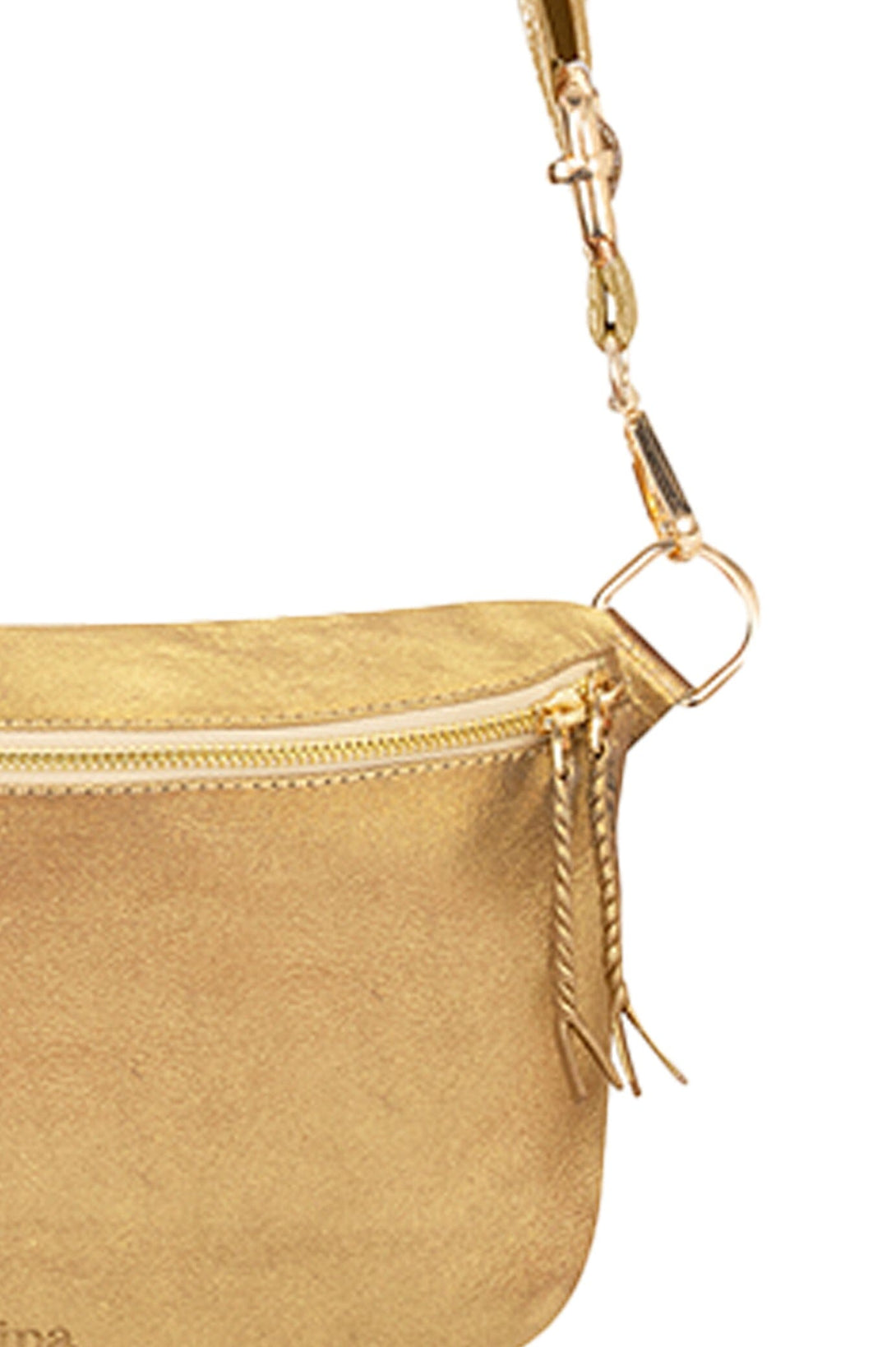 Ramona Leather Handbag Gold Metallic Leather