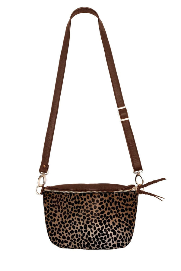 Ramona Leather Handbag Tan Giraffe Leather
