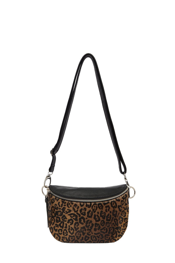 Ramona Small Leather Handbag Leopard with Pocket Leather