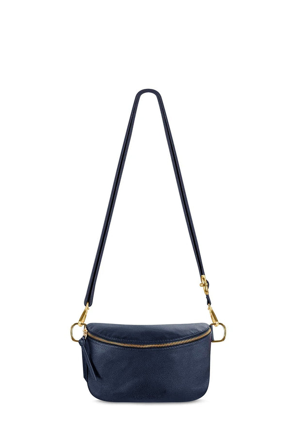 Ramona Small Leather Handbag Navy Leather