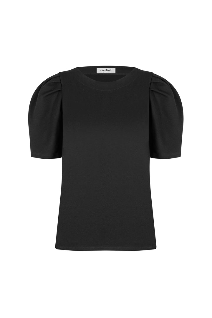 Hazel Short Sleeve Top Black Tops