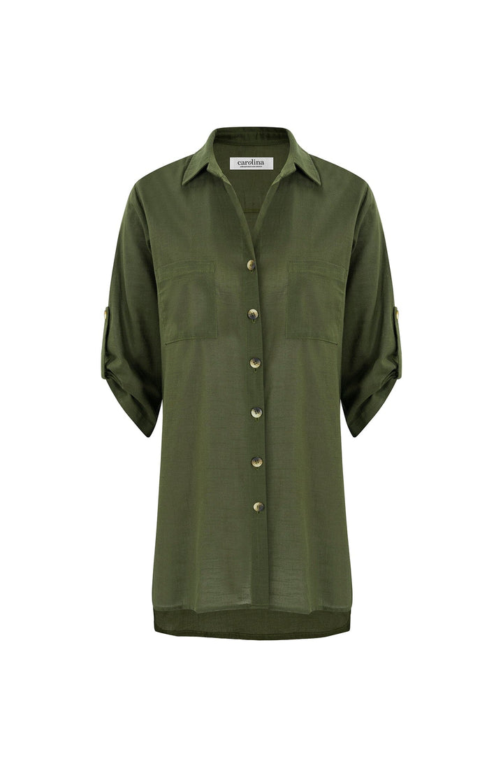 Denver Dress Shirt Olive Dress-Shirts