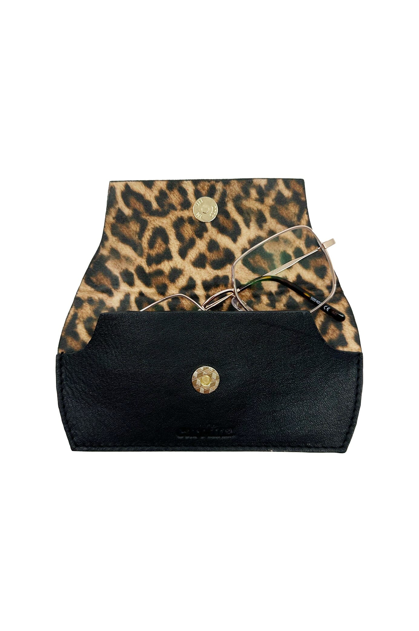 Sasha Sunglass Case Black Leather