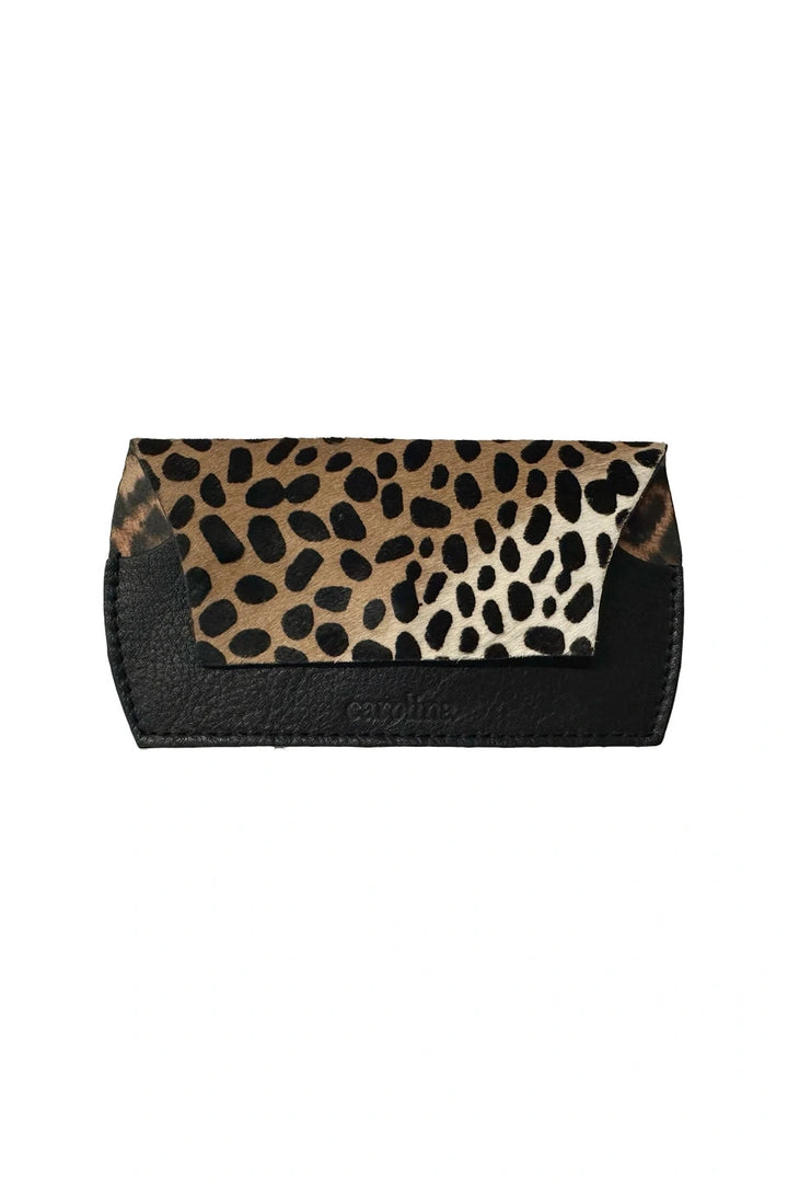 Sasha Sunglass Case in Giraffe Cowhide Leather