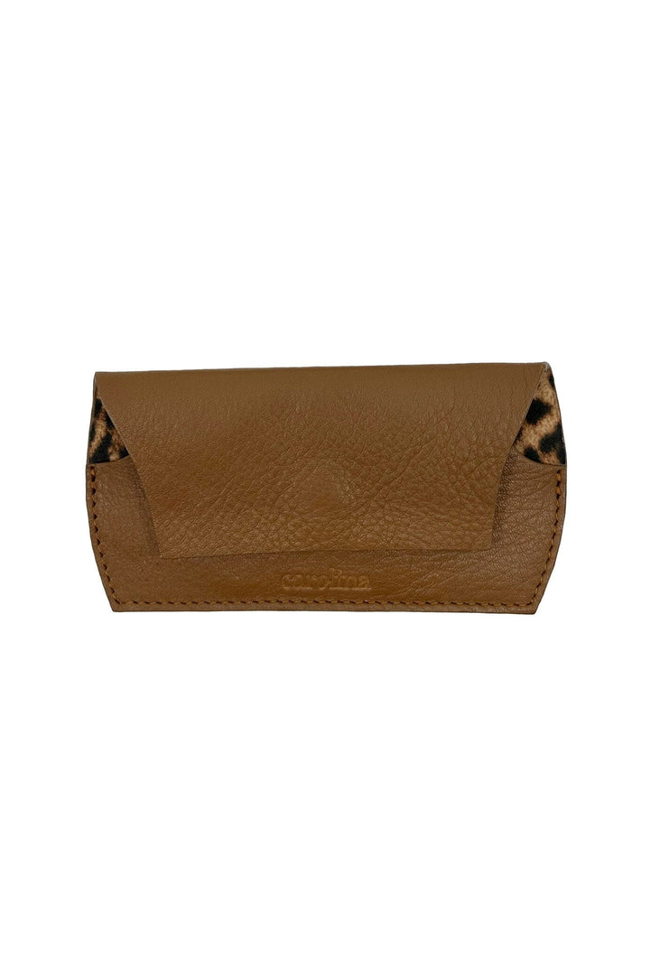 Sasha Sunglass Case Tan Leather