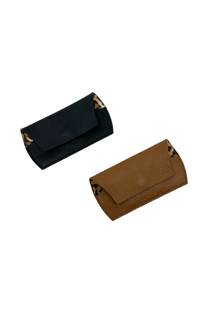 Sasha Sunglass Case Tan Leather