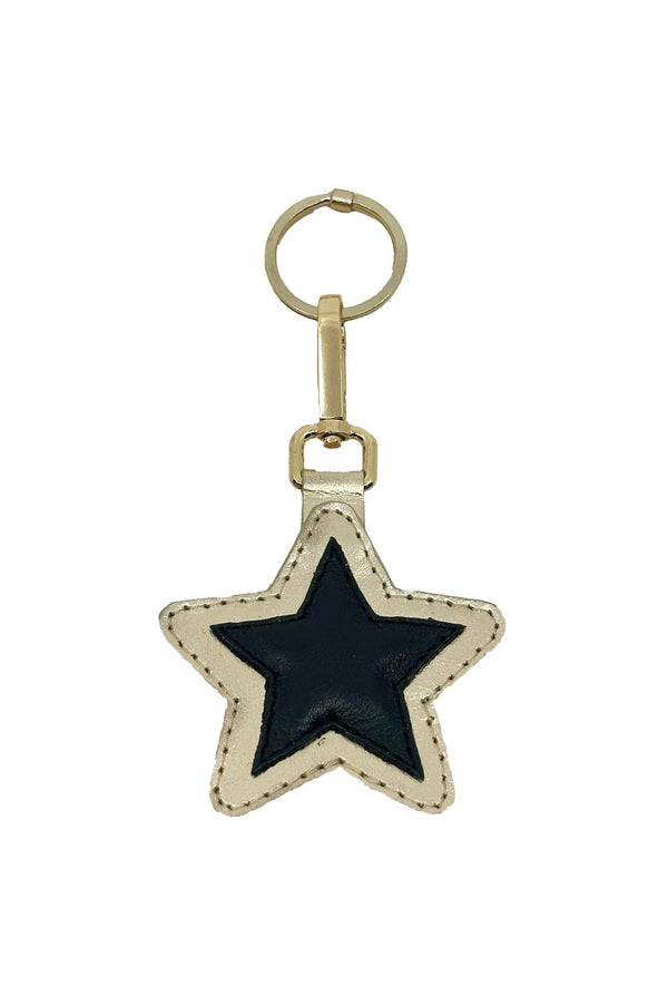 Star Keyring Soft Leather Gold Accessories