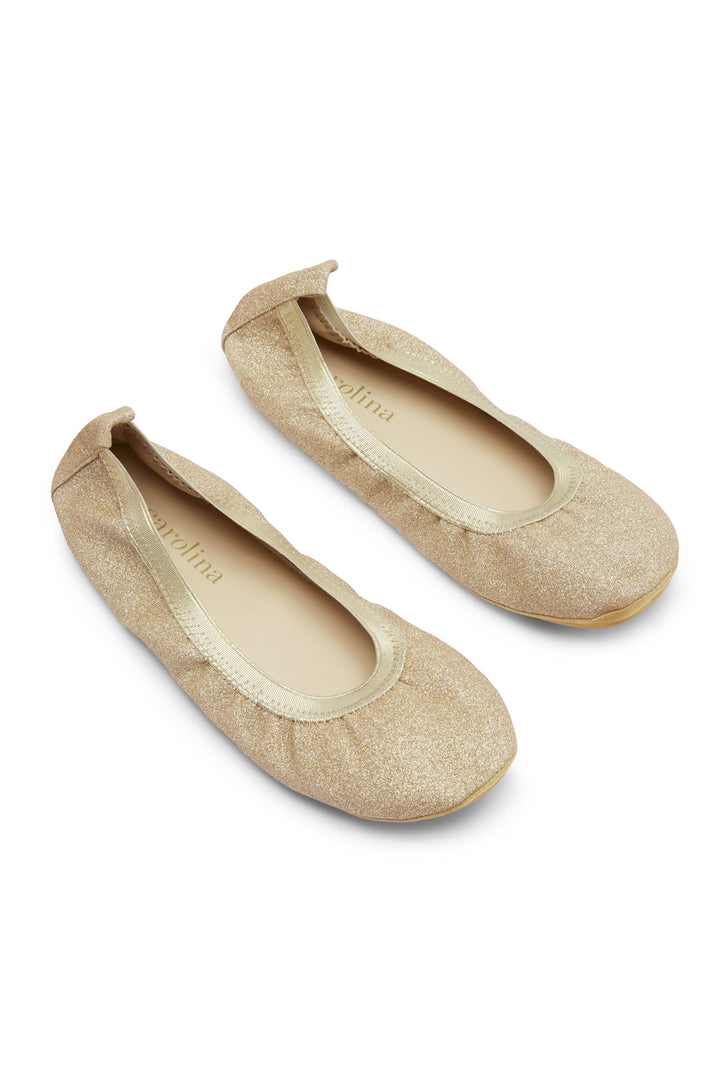 Talia Sparkle Ballet Flats Gold Shoes