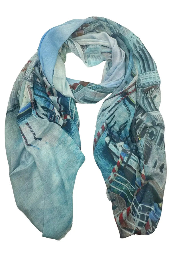 The Grand Canal in Venice Inspired Modal Scarf Scarves