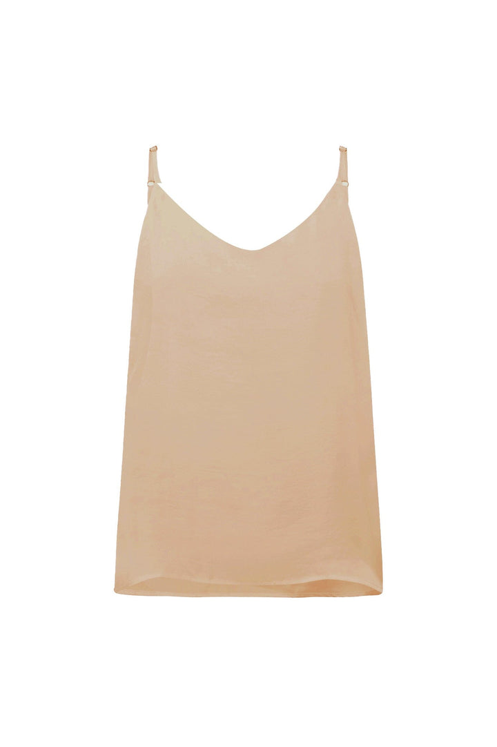 Ana Camisole Top Espresso with V Neck Tops