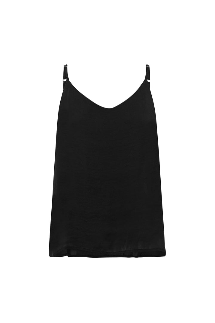 Ana Camisole Top Black with V Neck Tops