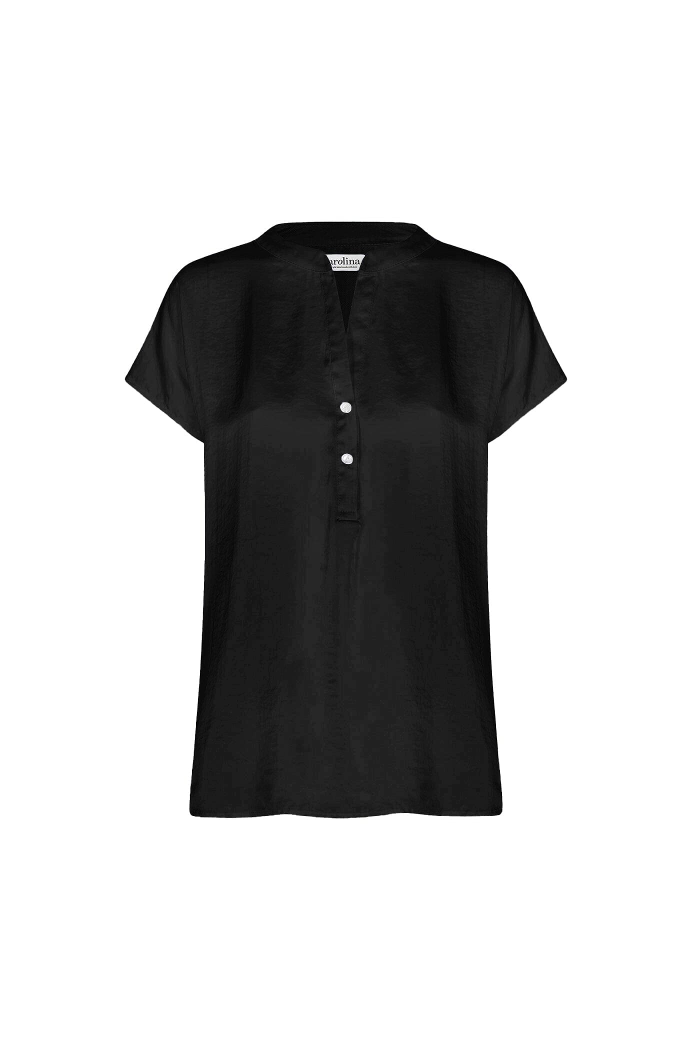 Nicole Short Sleeve Top Black-Pre Order Tops