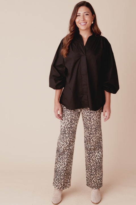 Makayla Long Sleeve Top Black product image from Carolina