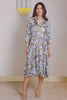 Kiara Long Sleeve Midi Dress Green and Blue product video from Carolina