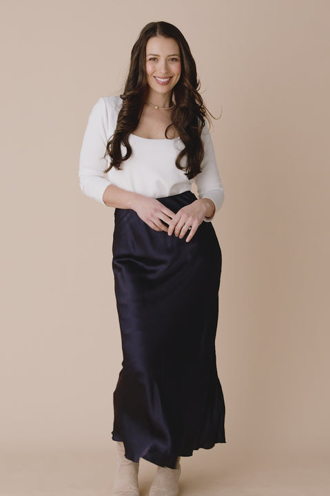 Brittany Maxi Skirt Navy product video from Carolina