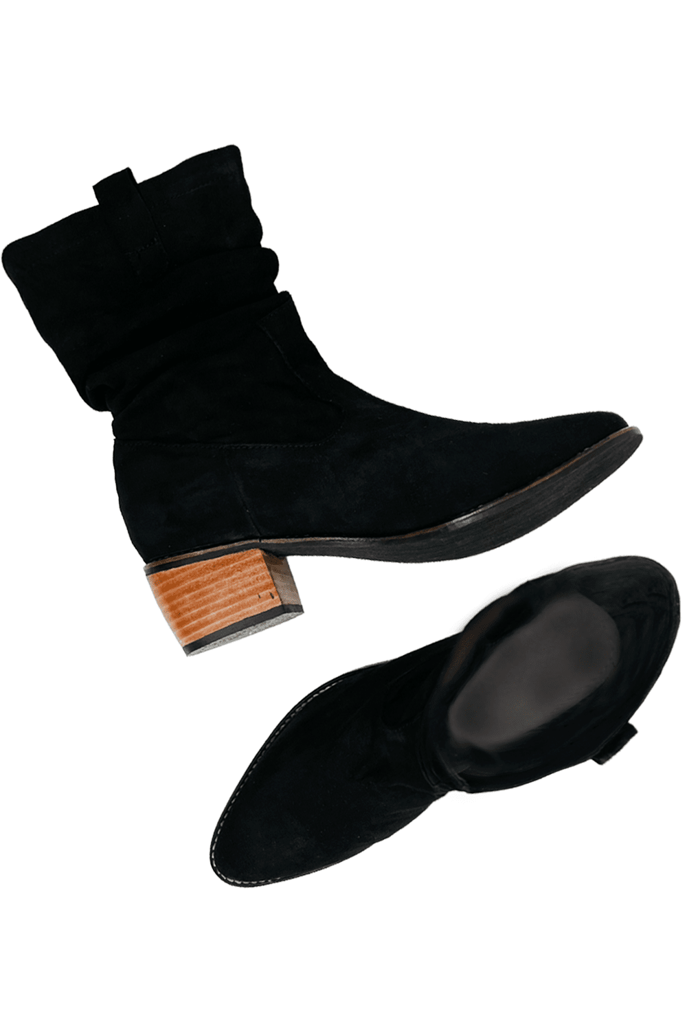 Bridgette Boots Black Suede Shoes