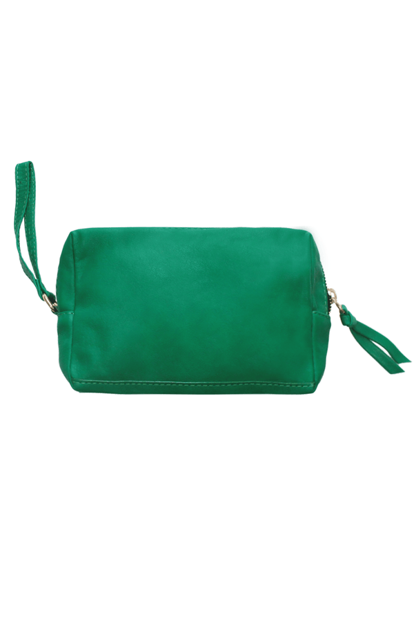 Abby Make Up Bag Emerald SL Leather